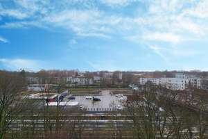 Moderne Loggia mit freiem Ausblick