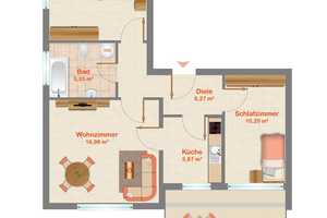 Wohlfühlwohnung als Kapitalanlage. 3 Zimmer
auf 62 m². Neuwertiges Bad, sonnige Terrasse,
Garage. – Schwarzwald-Baar-Kreis – Vorschaubild 19