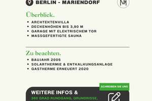 Architektenvilla in Mariendorf - mit Sauna, Garten, Garage – Die vollständige Adresse der Immobilie erhältst du vom Anbieter., 12107 Mariendorf, Berlin – Vorschaubild 2