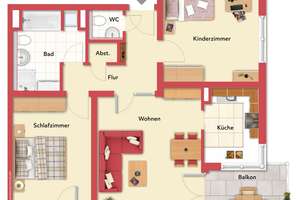 Einziehen und Wohlfühlen: Moderne 3-Zimmer-Wohnung mit zwei Balkonen, Klimaanlage und TG-Platz – 63071 Bachschule, Offenbach am Main – Vorschaubild 13