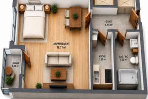 1 Zimmer Apartment in München | Gute Anbindung und attraktives Entwicklungspotenzial – Die vollständige Adresse der Immobilie erhältst du vom Anbieter., 81673 Graggenau, München – Vorschaubild 2
