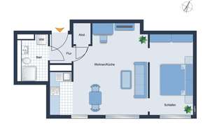 Neuwertige 1,5-Zimmer-Wohnung im beliebten Textilviertel Augsburg – Die vollständige Adresse der Immobilie erhältst du vom Anbieter., 86153 Am Schäfflerbach, Augsburg – Vorschaubild 10
