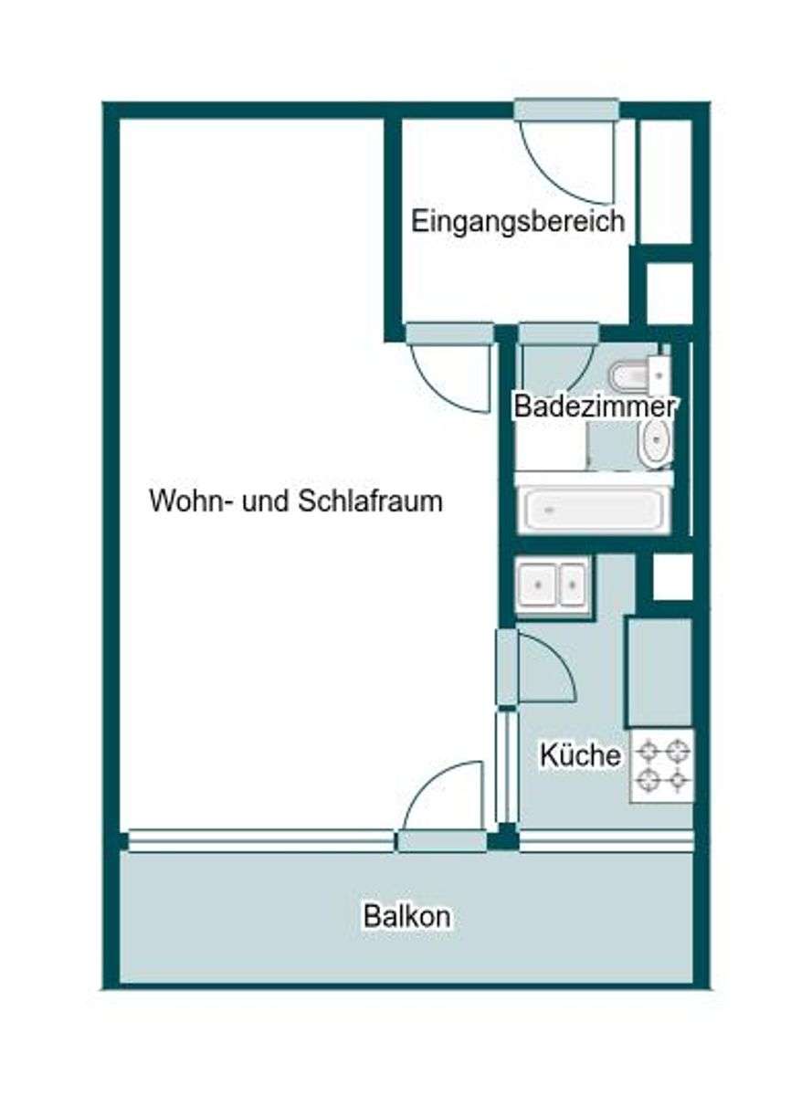 Bezugsfrei & mit Potenzial: 1,5-Zimmer-Wohnung mit Aufzug und Balkon in Sankt-Augustin, Rhein Sieg Kreis – Bild 4