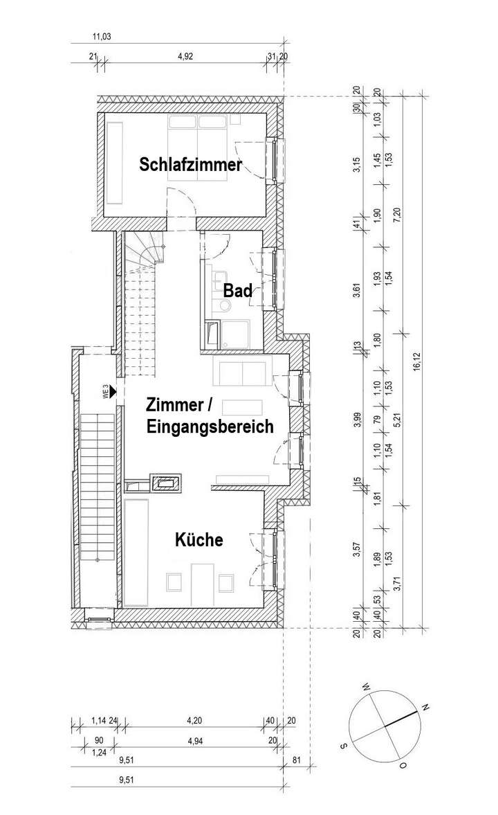 Grundriss Obergeschoss (ohne G