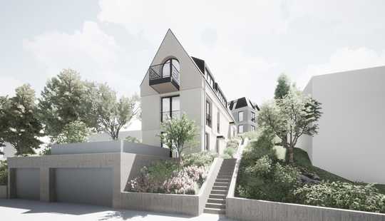 Bild von Schlossberg Baugrundstück mit vorliegender Baugenehmigung, Architektenplanung für eine Neubauvilla