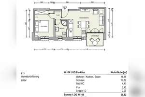 Tauschwohnung: Helle 2-Zimmer-Wohnung, Südost-Balkon, Tiefgaragenstellplatz