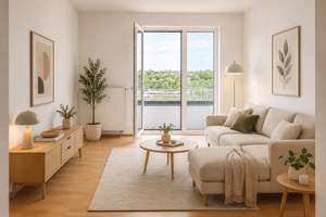 Wohnen mit Weitblick: 1-Zimmer-Wohnung mit Balkon