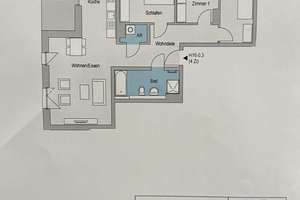 Geräumige 4‑Zimmer Wohnung in Jena-Zwätzen – Die vollständige Adresse der Immobilie erhältst du vom Anbieter., 7743 Zwätzen, Jena – Vorschaubild 2