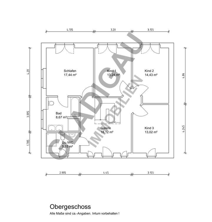 Grundriss Obergeschoss
