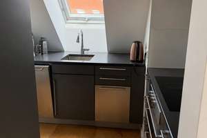 Helle, 3Zimmer Maisonette Wohnung, Süd-Dachterasse mit Blick in die Berge, 2Bäder und Galerie – Edelweißstraße 12, 81541 Obergiesing, München – Vorschaubild 5