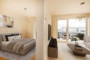 KfW 40-Neubau-Wohnung mit EBK, Dachterrasse, Echtholzparkett, HWR, Fahrstuhl, – Berringerstraße 36, 18146 Dierkow-Neu, Rostock – Vorschaubild 3