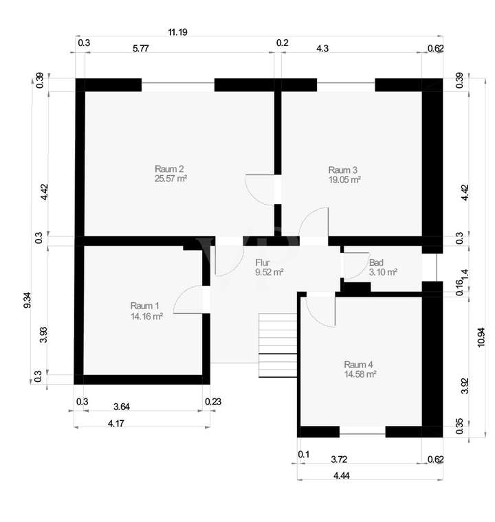 Grundriss Obergeschoss