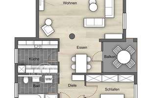 2,5-Zi mit geschütztem Balkon + Hell + Großzügig + Sofort einziehen! – 60437 Nieder-Erlenbach, Frankfurt am Main – Vorschaubild 15