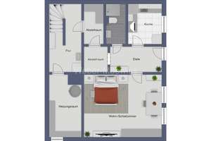 Modernisiertes Einfamilienhaus (einseitig angebaut) mit ELW, 2 Terrassen + Garten in Zentrumslage – Die vollständige Adresse der Immobilie erhältst du vom Anbieter., 53804 Much – Vorschaubild 3