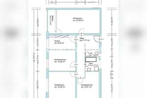 Tauschwohnung: Große, gut geschnittene 4 Zimmer Wohnung mit EBK + Balkon – Reginfriedstraße 13, 81547 Giesing, München – Vorschaubild 3