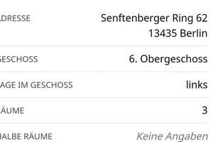 Tauschwohnung: Tausche 3 Zimmer gegen 4 Zimmer Wohnung – Die vollständige Adresse der Immobilie erhältst du vom Anbieter., 13435 Märkisches Viertel, Berlin – Vorschaubild 2