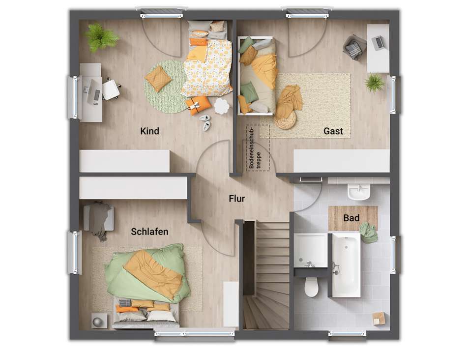 Grundrissbeispiel Obergeschoss