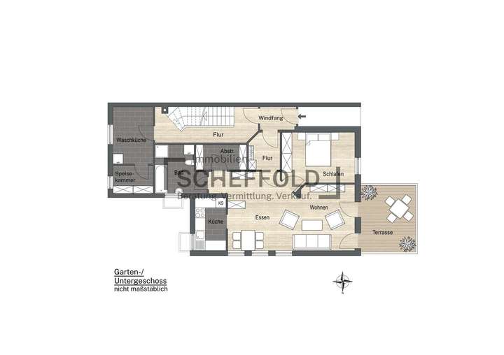 Grundriss Unter-/ Gartengescho