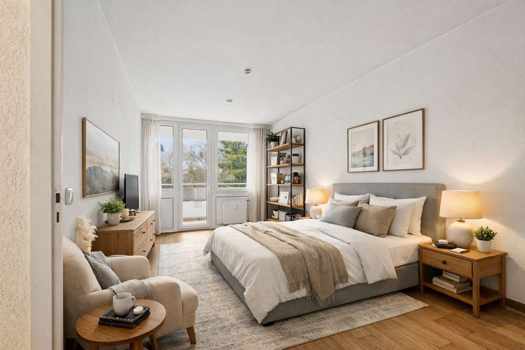 Immobilie in Unterhaching - Lichtdurchflutete 3-Zimmer-Wohnung mit viel Potential in ruhiger Lage - Bild 0