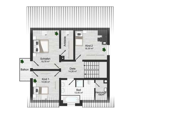 Grundriss Obergeschoss