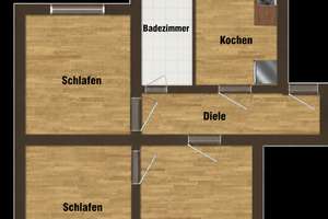 Hochwertig kernsanierte teilmöbilierte Altbauwohnung  in zentraler Lage – Heresbachstraße 19, 40223 Bilk, Düsseldorf – Vorschaubild 14