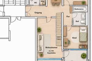 3 Zimmer Wohnung in Moosach  2 Balkone, 4 m Raumhöhe & Galerie – Die vollständige Adresse der Immobilie erhältst du vom Anbieter., 80993 Alt-Moosach, München – Vorschaubild 4