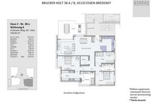 WE 06 : NEUBAU MIETWOHNUNGEN MIT HOHEM KOMFORT IN BESTER LAGE VON BREDENEY – Die vollständige Adresse der Immobilie erhältst du vom Anbieter., 45133 Bredeney, Essen – Vorschaubild 8