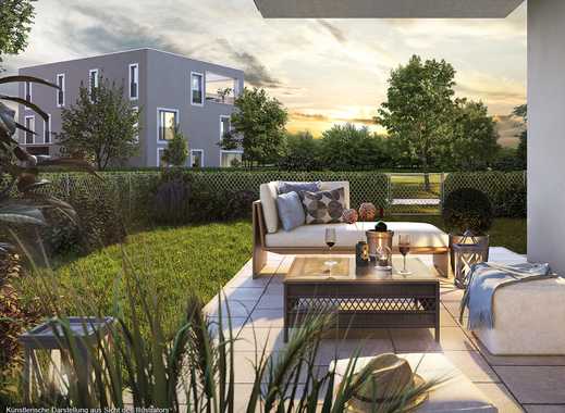 Ideal geschnittene 2-Zimmer-Gartenwohnung mit West-Terrasse und großzügigem Wohnbereich