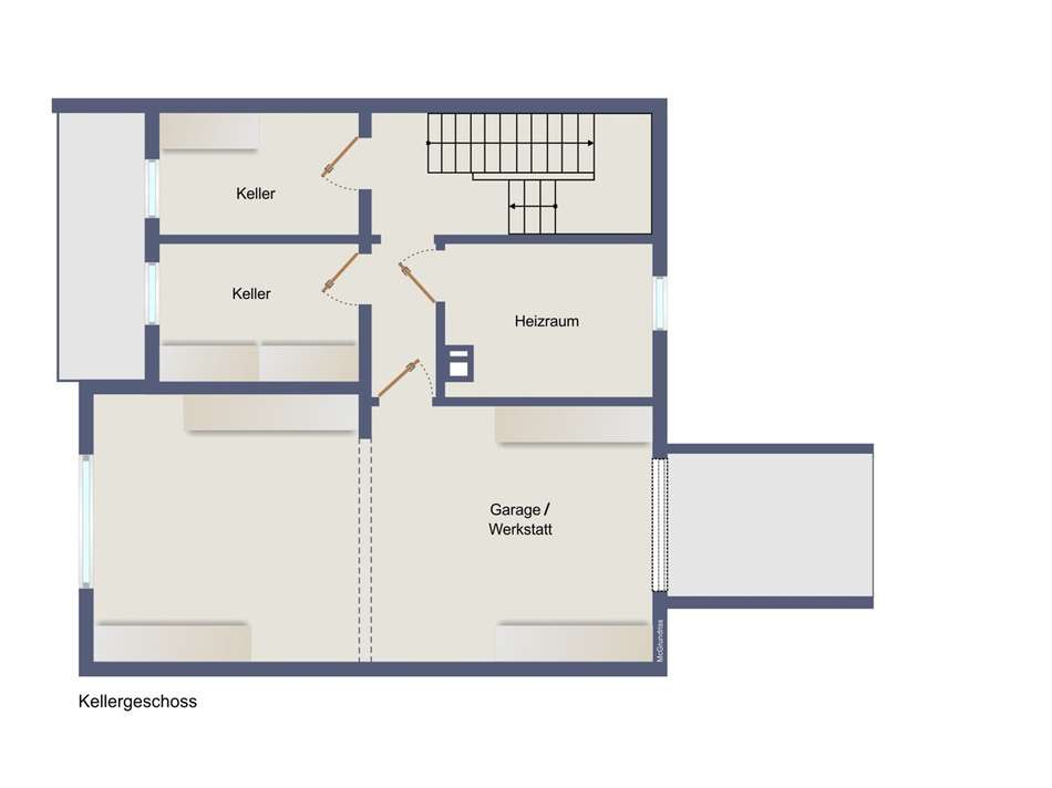 Grundriss KG visualisiert