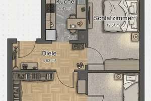 Sonnige 3-Zimmer-Wohnung in Braunschweig mit kleinem Balkon  – Celler Straße 94, 38114 Westliches Ringgebiet, Braunschweig – Vorschaubild 1