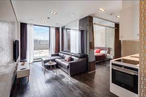 Möbliert: FRIENDS Tower: Elegante 1,5-Zimmer Wohnung – Die vollständige Adresse der Immobilie erhältst du vom Anbieter., 80639 Nymphenburg, München – Vorschaubild 1