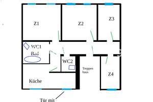 Tauschwohnung: Wenigenjena: Geräumige 4-Zimmer-Wohnung