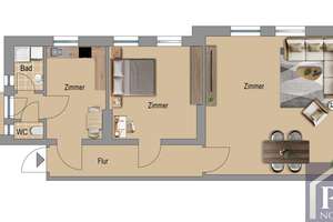 Kiel-Wik: 2-Zimmer-Eigentumswohnung mit ca. 65 m² Wohnfläche – Die vollständige Adresse der Immobilie erhältst du vom Anbieter., 24106 Wik, Kiel – Vorschaubild 12