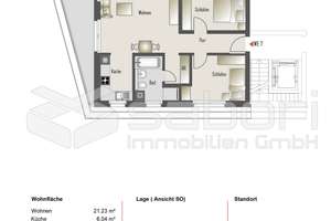 Provisionsfrei: Hochwertige 3-Zimmer-Wohnung mit großer Dachterrasse – Die vollständige Adresse der Immobilie erhältst du vom Anbieter., 22147 Rahlstedt, Hamburg – Vorschaubild 3