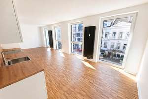 Erstbezug: Lichtdurchflutetes 1-Zimmer-Apartment (51 m²) mit EBK, Ecke Parkallee