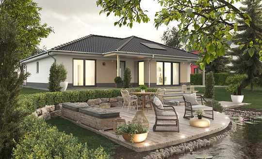 Wohnen auf einer Ebene. Hier finden Sie Ihr Glück und Geborgenheit in ruhiger Lage.