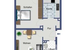 Ab sofort frei ! Renovierte 2,5- Zimmer Wohnung mit Balkon in Düsseldorf- Hassels ! Provisionsfrei! – 40599 Hassels, Düsseldorf – Vorschaubild 3