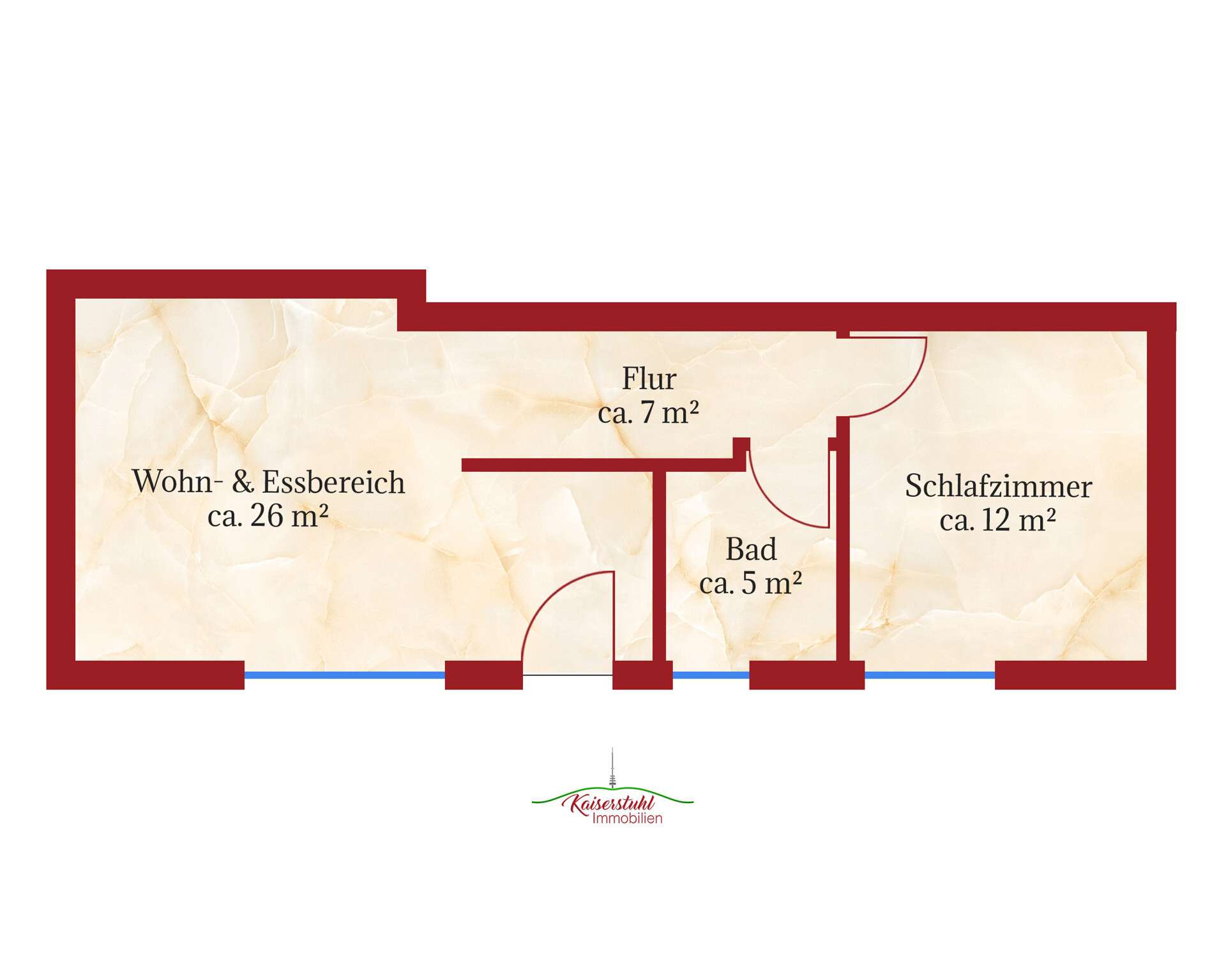 2-Zimmer-Souterrainwohnung mit großzügiger Terrasse und eigenem Stellplatz, Breisgau Hochschwarzwald Kreis – Bild 4