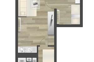 Kleine 2-Raum-Wohnung mit Balkon und Wohnküche – Annaberger Str. 19, 9111 Zentrum, Chemnitz – Vorschaubild 6