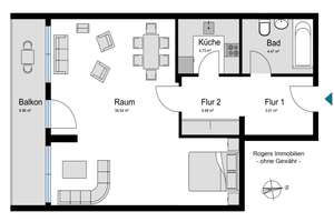 ROGERS: Ruhig und sonnig in Forstenried: Helle Wohnung mit Süd-Balkon zum Selbstgestalten – Die vollständige Adresse der Immobilie erhältst du vom Anbieter., 81476 Forstenried, München – Vorschaubild 22