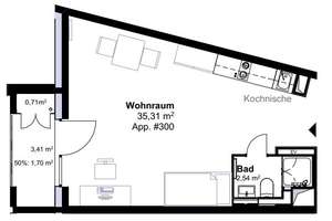 Großzügiges Einzelapartment (unmöbliert), für Studenten und Azubis – Anni-Eisler-Lehmann-Str. 8, 55122 Hartenberg-Münchfeld, Mainz – Vorschaubild 8