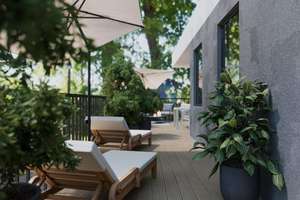 Penthouse-Feeling auf höchstem Niveau: 50 m² Süd-Dachterrasse mit Blick ins Grüne – Frahmredder 58, 22393 Sasel, Hamburg – Vorschaubild 19