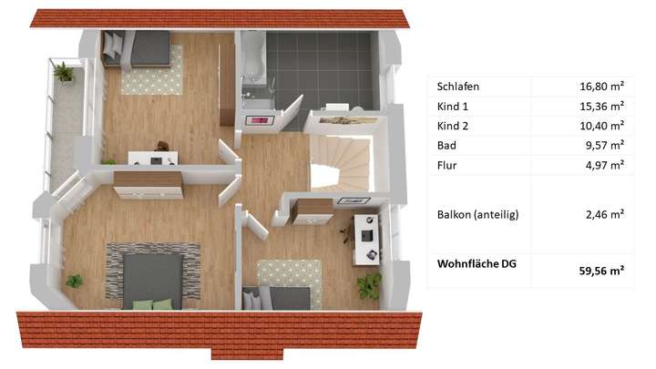 3D-Grundriss -- DG Beispiel