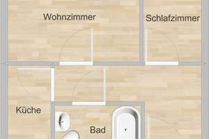 Gepflegte 2-Zimmer Wohnung im Erdgeschoss in Nürnberg-Pirckheimerstraße – Schonhoverstraße 2, 90409 Pirckheimerstraße, Nürnberg – Vorschaubild 1