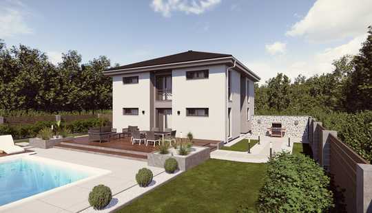 Bild von Massive Stadtvilla in Fertighaus-Bauweise von Einsteinhaus.