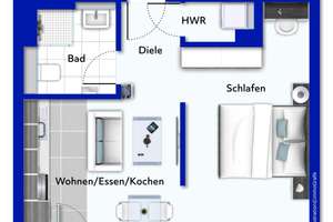 Bezugsfrei! Vollmöbiliertes 1,5 Zimmer Neubaustudio – Am Tierpark 25-27, 10315 Friedrichsfelde, Berlin – Vorschaubild 17