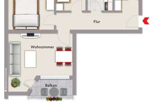 Bremen-Vahr: Gepflegte 3-Zimmer-Wohnung im 1. OG mit Westloggia – Die vollständige Adresse der Immobilie erhältst du vom Anbieter., 28329 Neue Vahr Südwest, Bremen – Vorschaubild 14