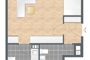 Modernisierte 1-Zimmer-Wohnung mit neuer Einbauküche und Blick ins Grüne – Flaschenträgerstraße 15, 81927 Englschalking, München – Vorschaubild 10