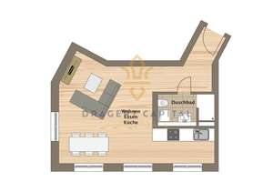 1 Zimmer Apartment in einem 2015 saniertem Altbau – 4279 Dölitz-Dösen, Leipzig – Vorschaubild 2