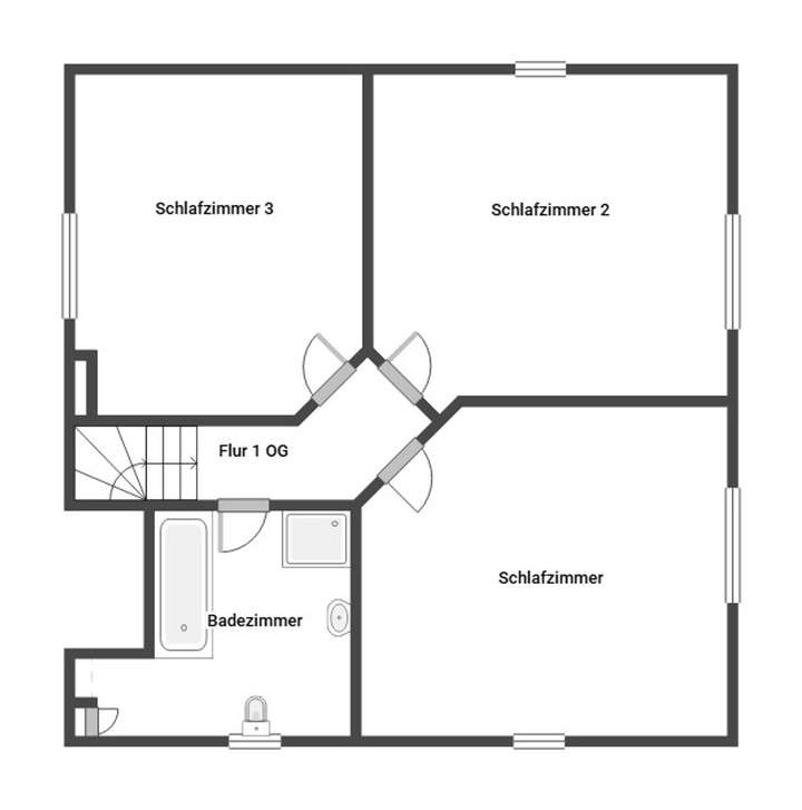 Grundriss Skizze 1.OG